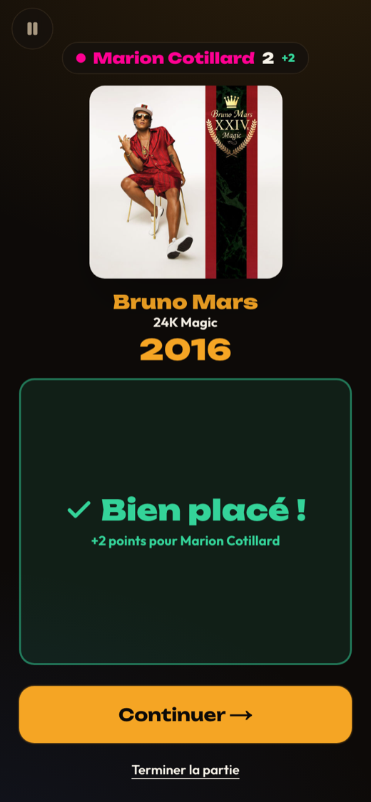 Le verdict : bien placé, les points sont gagnés